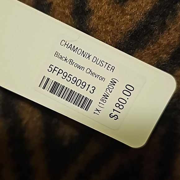 SOLD!! SOFT SURROUNDINGS Chevron Print Duster Jacket - Size 1X - Picture 4 of 5